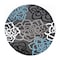 World Rug Gallery Contemporary Modern Floral Flowers 6'6'' Round Gray 108D.GRAY6RND - alternate 4